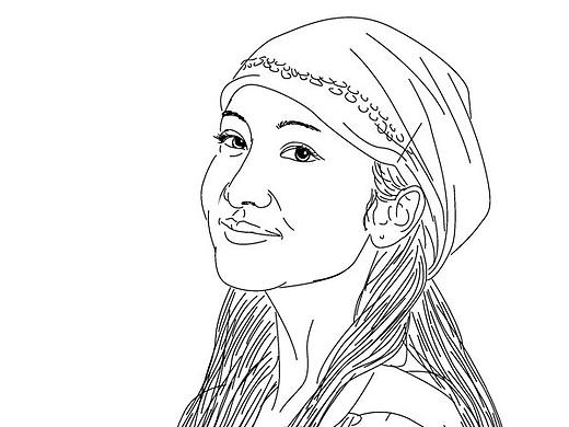 刘勇良线描人物作品选登