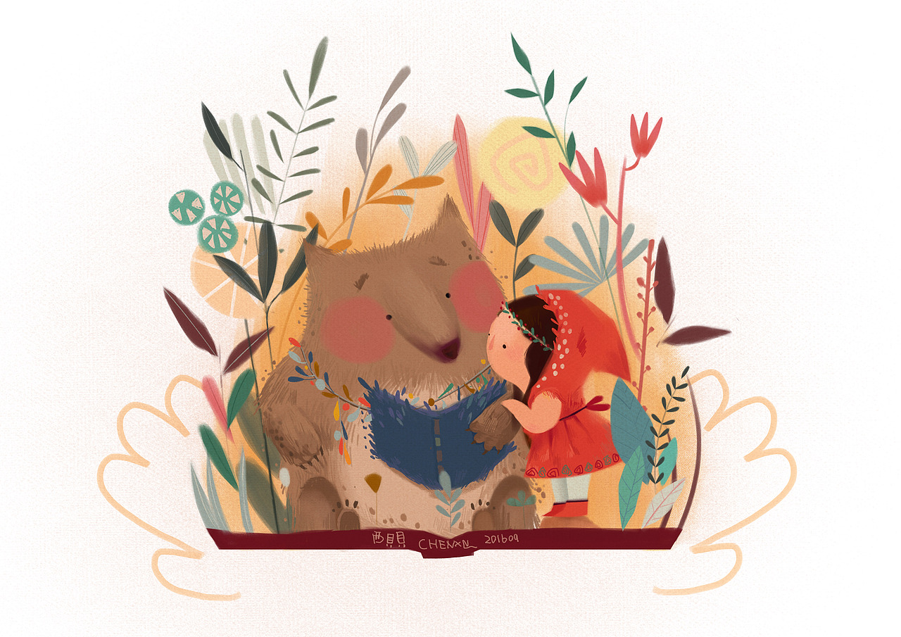 小红帽|插画|儿童插画|西贝贝chenxy_原创作品-站酷zcool