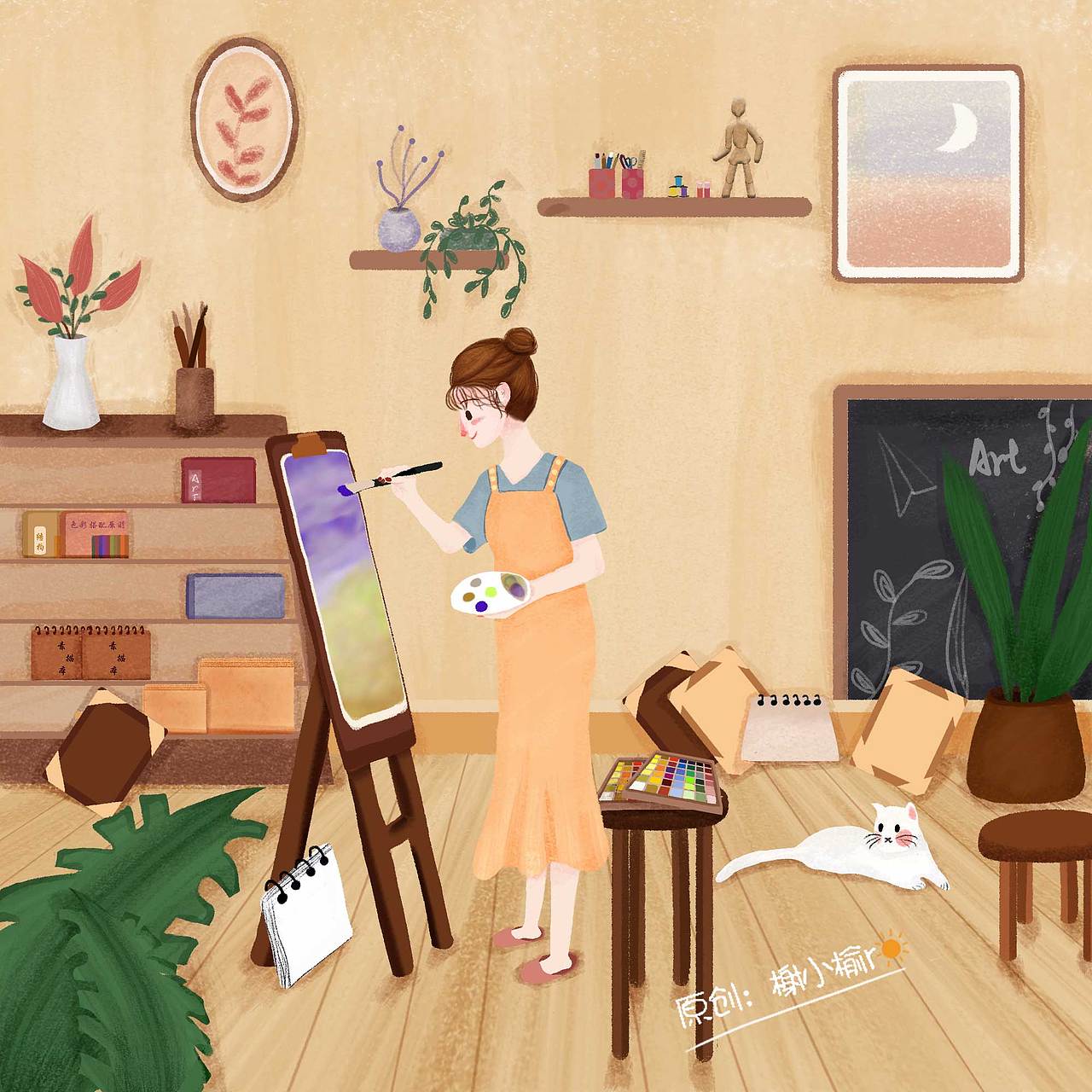 独居女孩小日常之-画画