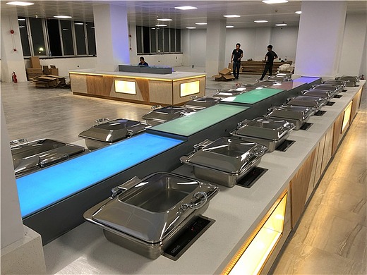 酒店布菲台定制 大理石取餐台定制 自助取餐台效果图