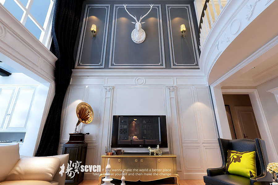 济宁现代简约风格影视墙装修设计——孙漾漾（图ZOTIyMjAzMDA=） - 家装设计 - 站酷设计师孙漾漾原创素材 - 站酷ZCOOL