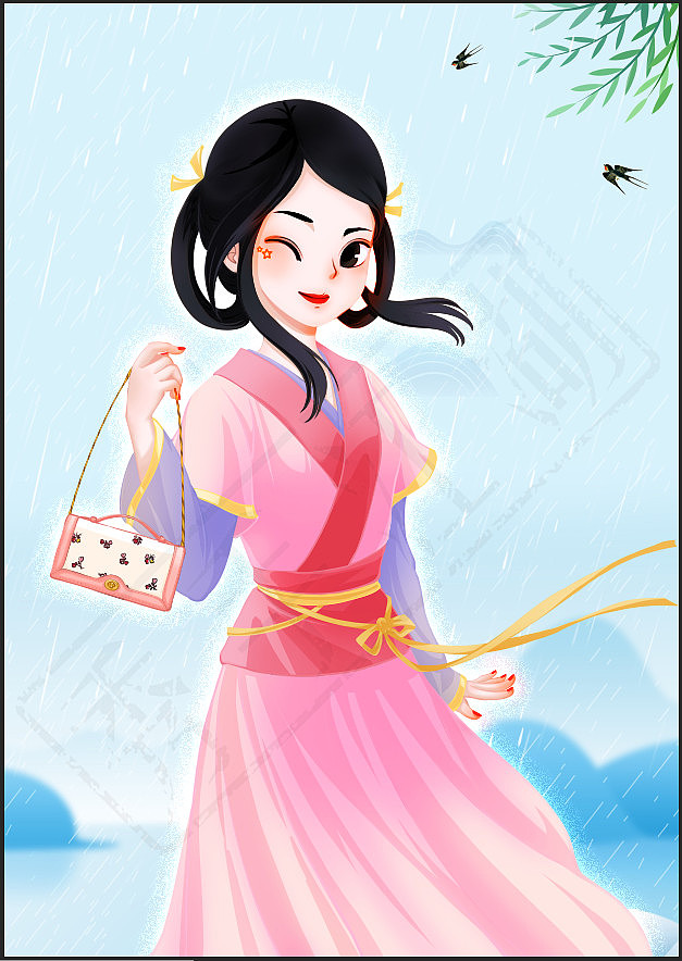清明郊游乐（图ZMjQ5MTQ0MTM2） - 商业插画 - 站酷设计师秀手江湖原创素材 - 站酷ZCOOL