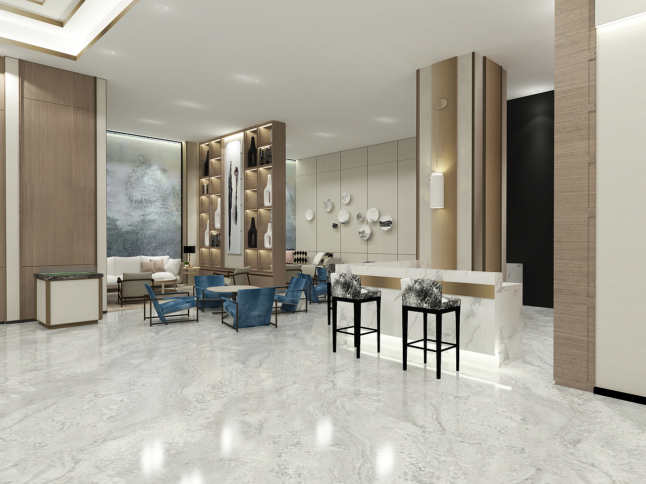 售楼部室内效果图（图ZMTMxMDExNTQ0） - 家装设计 - 站酷设计师重庆灵想装饰原创素材 - 站酷ZCOOL