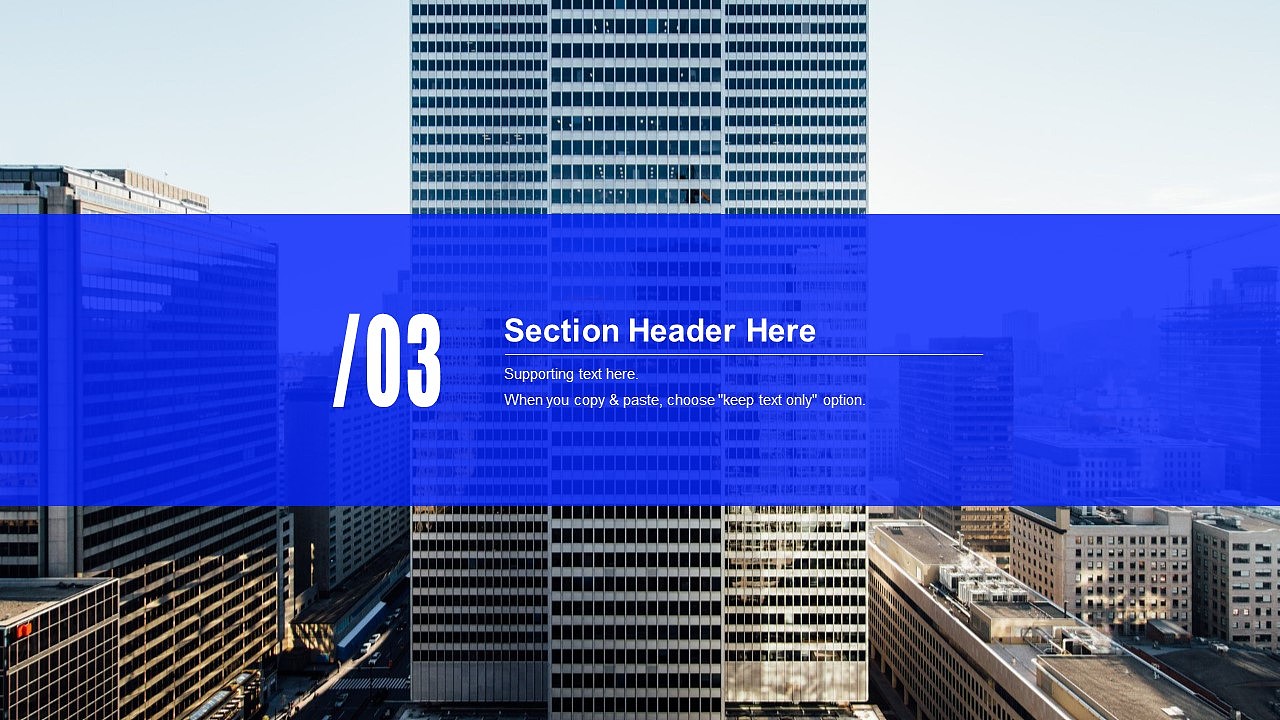 蓝色简约欧美风工作总结汇报PPT模板