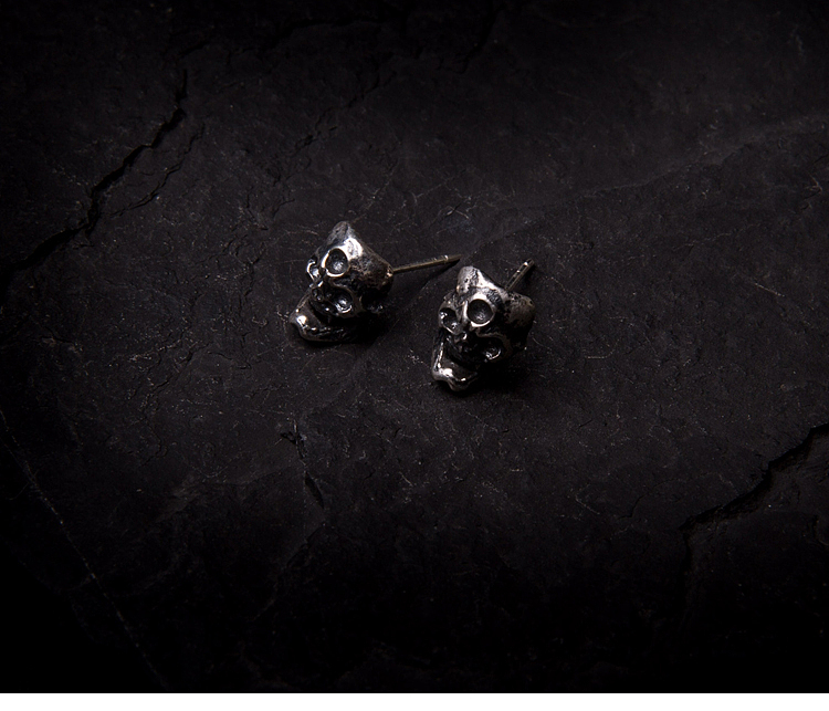 骸首饰【般若面具耳钉】 骷髅耳钉 尸陀林主能面耳钉
