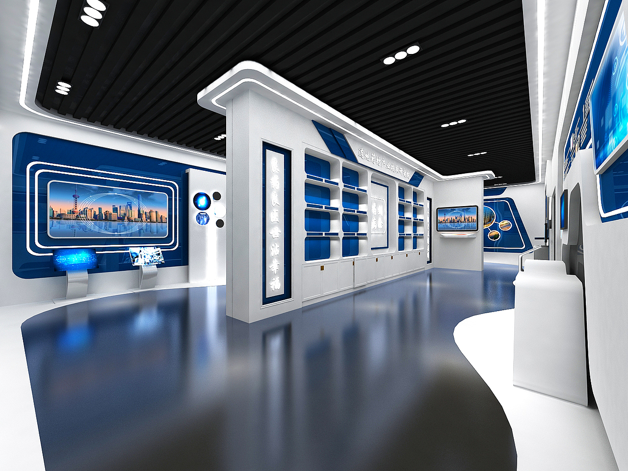 道地药材展厅设计3D效果图（图ZMjE3OTQzNzY4） - 场景 - 站酷设计师3D设计师NG男原创素材 - 站酷ZCOOL