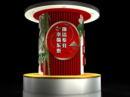 文化柱子效果图设计