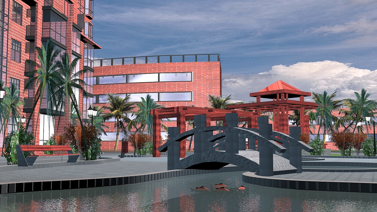 海南小区3D环境效果（图ZMjU4ODc2MTUy） - 景观设计 - 站酷设计师秋裤大宅狼原创素材 - 站酷ZCOOL