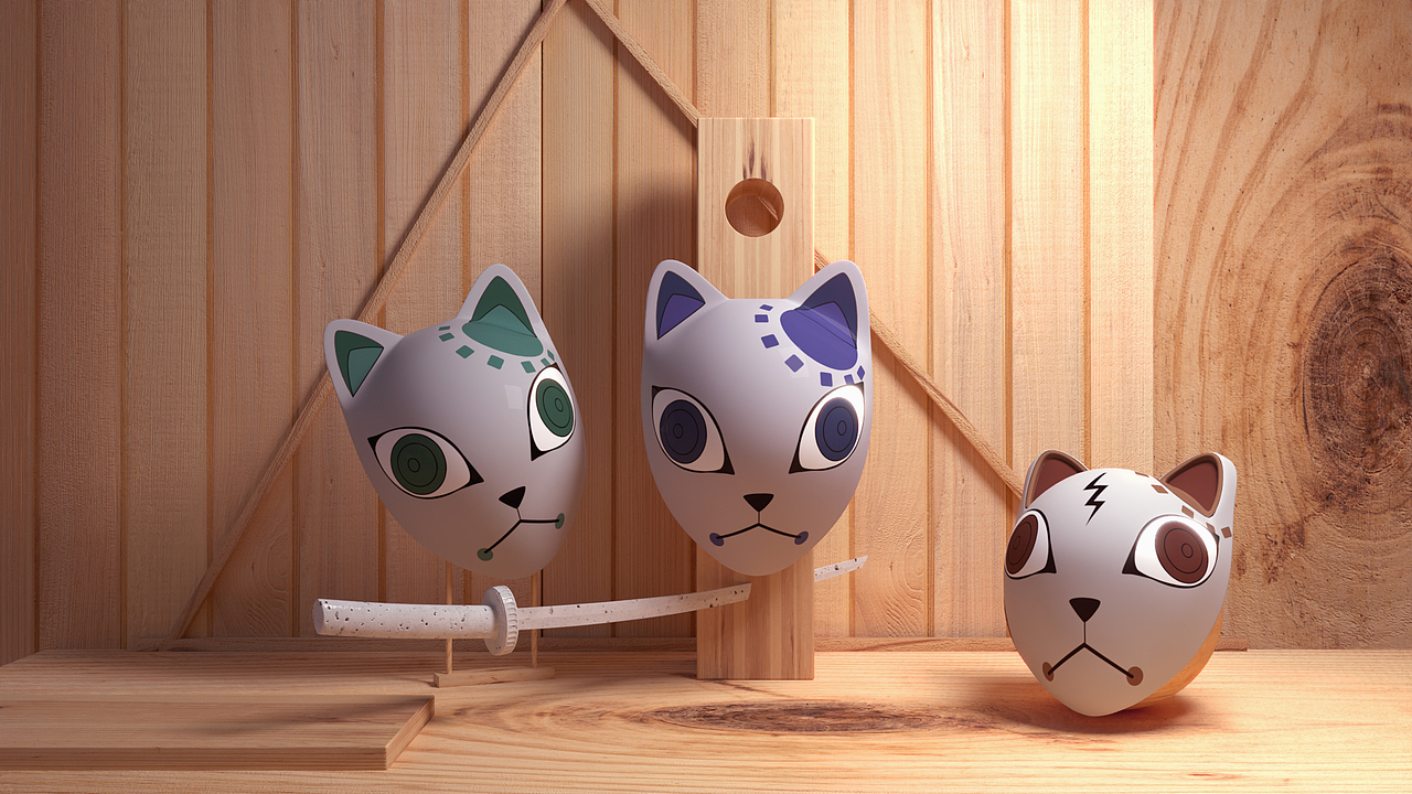 corona渲染2号消灾面具