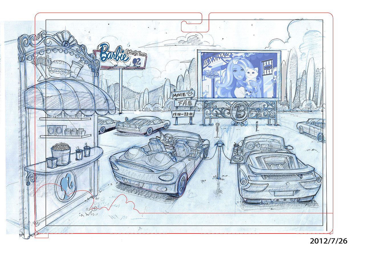 Barbie 芭比各类插画背景（图ZMTE3NzI1ODg=） - 商业插画 - 站酷设计师Aimeehy原创素材 - 站酷ZCOOL