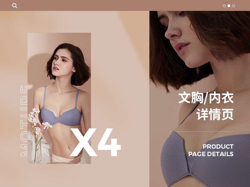 X4  文胸/内裤/内衣  详情页+模特摄影 案例分享