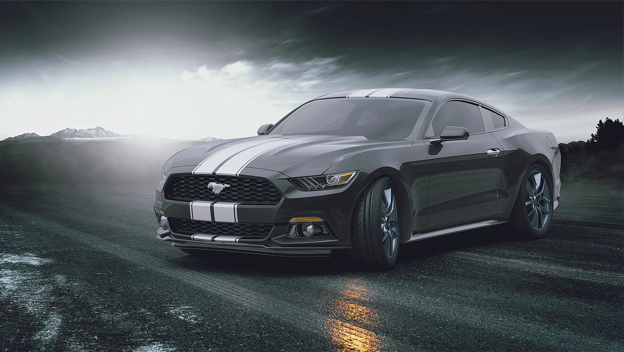 Mustang汽车渲染