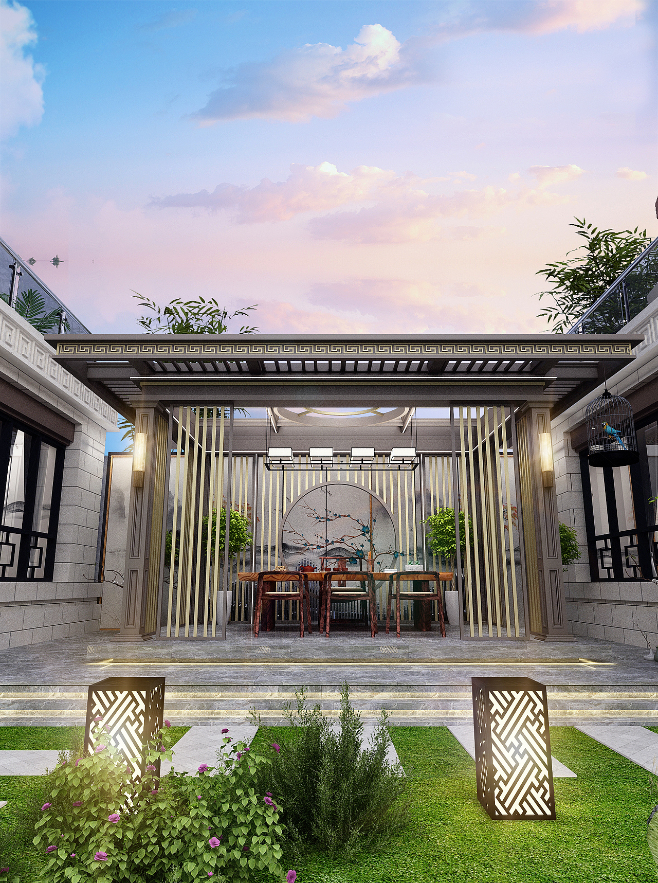 新中式-观月亭（图ZMjc5NDQ5Mjky） - 景观设计 - 站酷设计师夜猫族设计原创素材 - 站酷ZCOOL