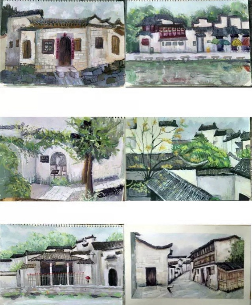 安徽西递/宏村 --水粉写生（图ZMjY0Njk0MTgw） - 绘画 - 站酷设计师missjing原创素材 - 站酷ZCOOL