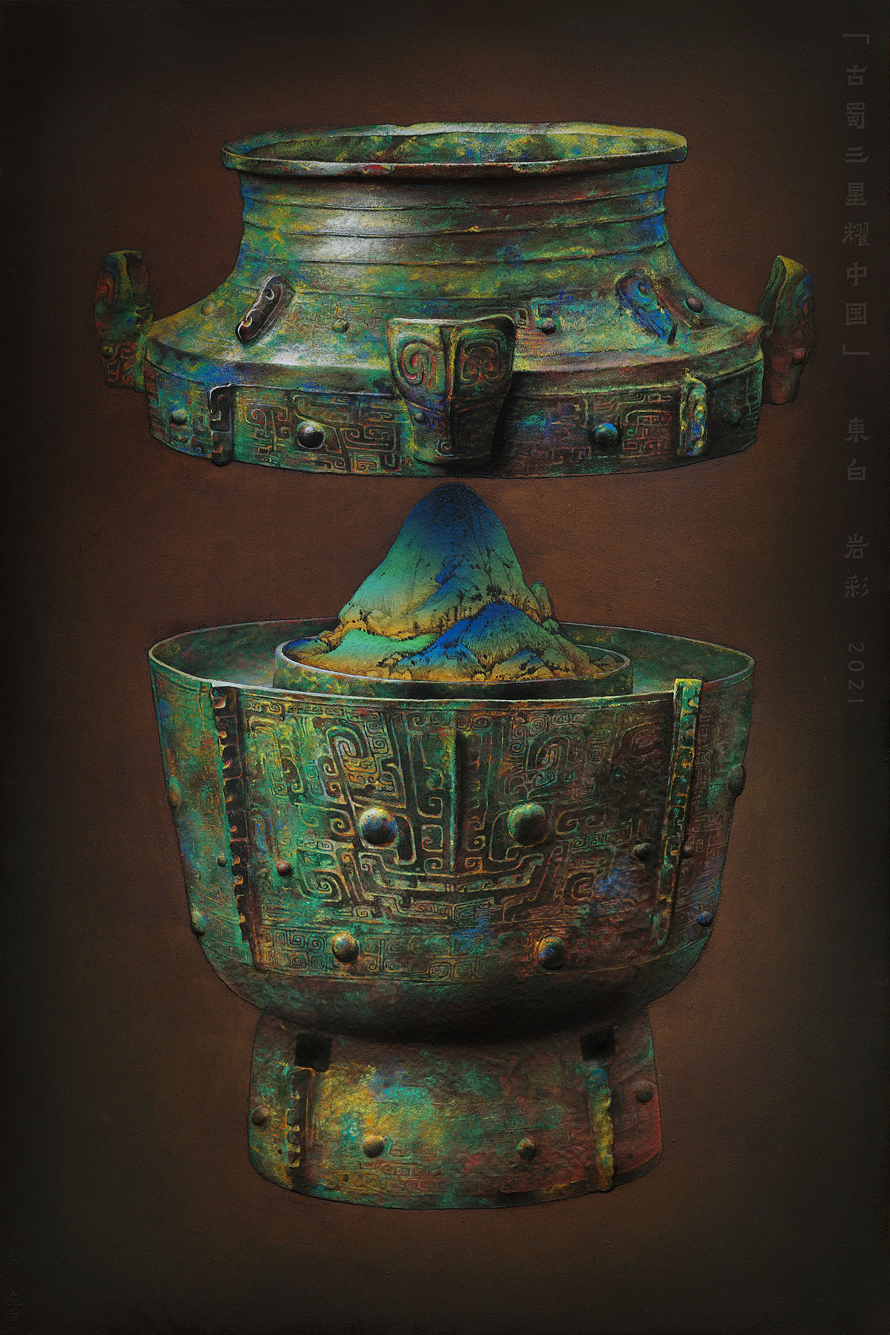 【岩彩·三星堆】古蜀三星耀中国