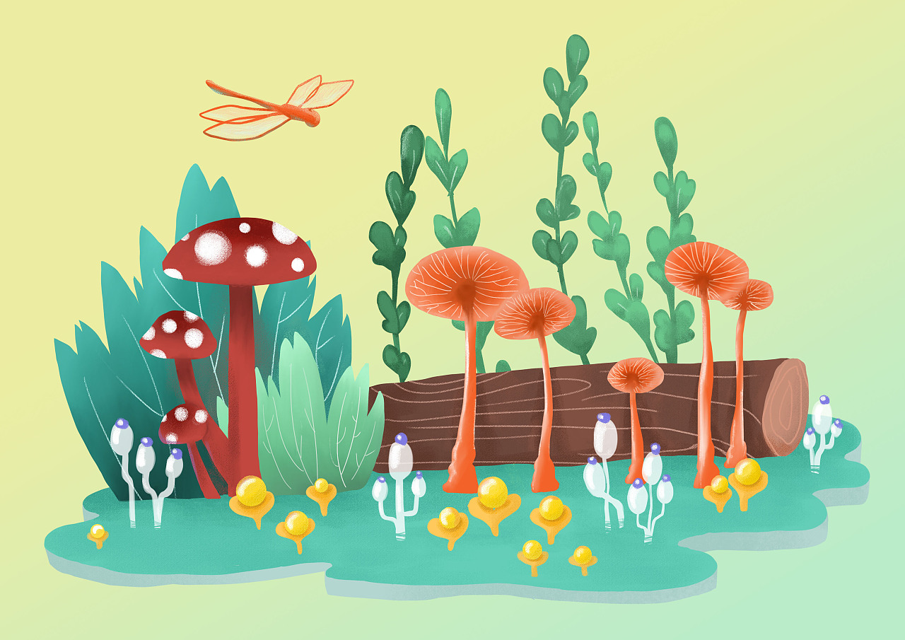 8岁简笔画作品 有颜色小蘑菇屋怎么画好看 - 有点网 - 好手艺