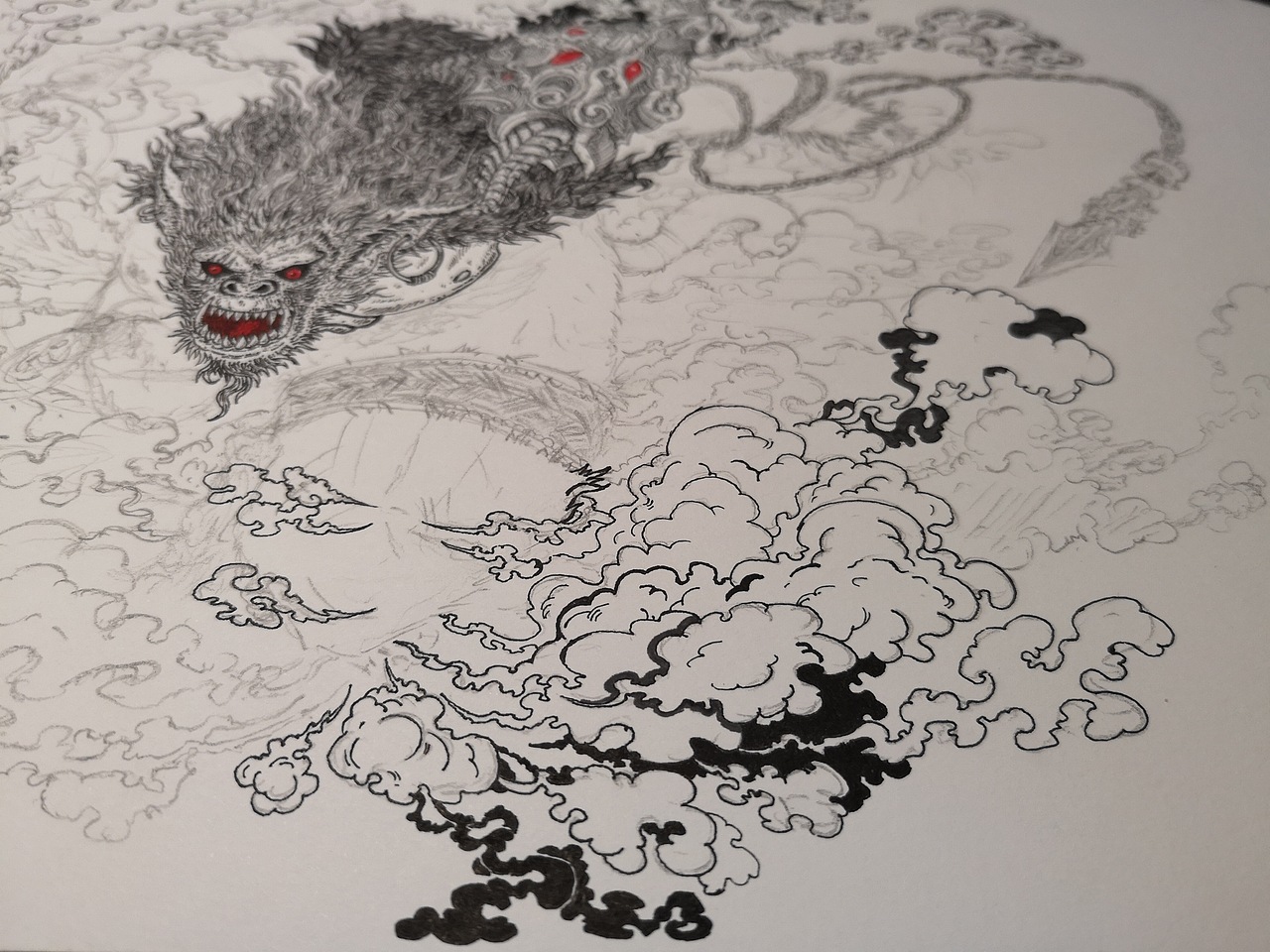 2019.11.27山海经-毣柞山海-南山经-狌狌（图ZMTg2ODkzMTQ0） - 创作习作 - 站酷设计师毣余1980原创素材 - 站酷ZCOOL