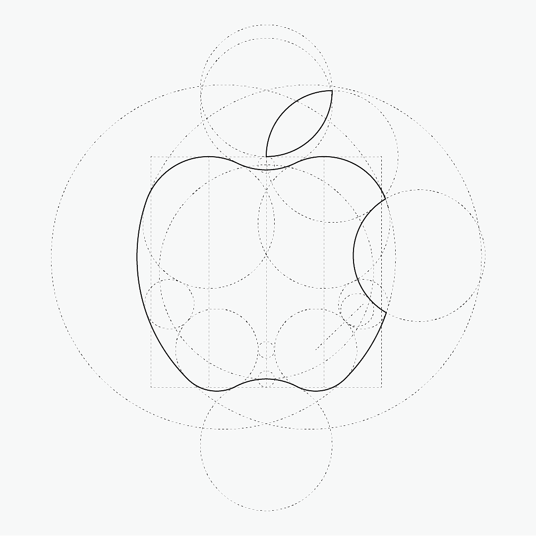 苹果logo 尺规作图（图ZNjM0NDA3NjQ=） - 图标 - 站酷设计师珊珊姓唐原创素材 - 站酷ZCOOL