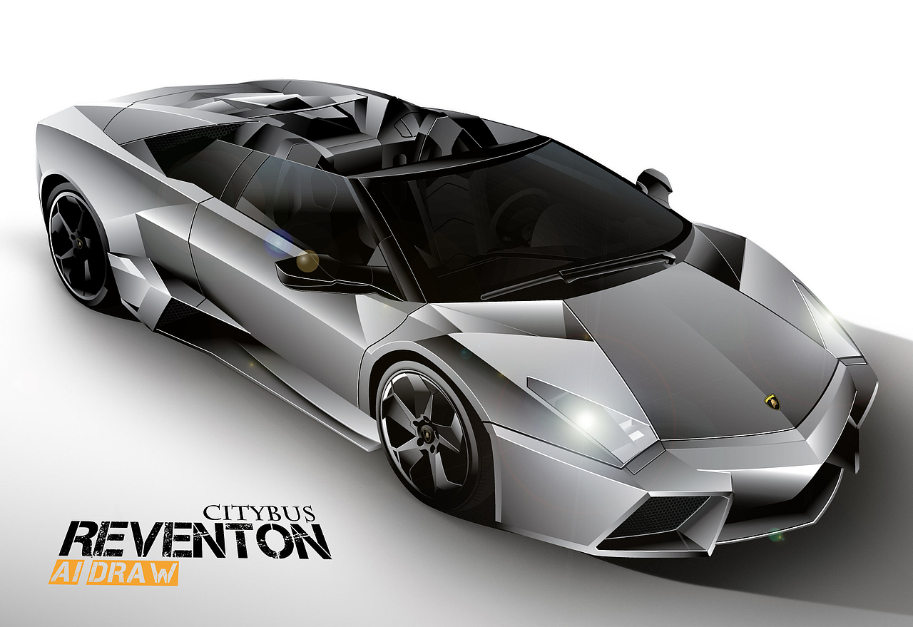 AI绘制 兰博基尼 Reventon（图ZNDcxNjA2NA==） - 新锐潮流插画 - 站酷设计师citybus原创素材 - 站酷ZCOOL