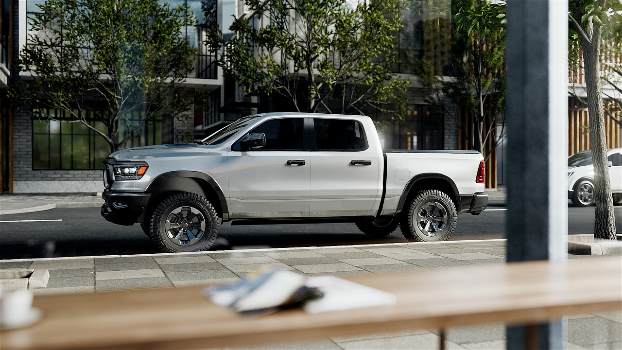 汽车皮卡后盖三维动画,xp下雨-redshif渲染器