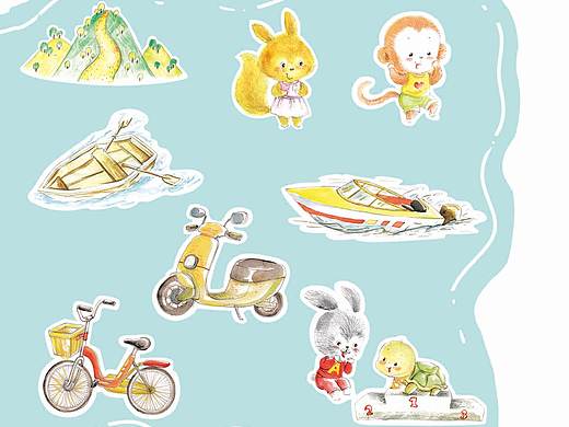 水彩风格插图