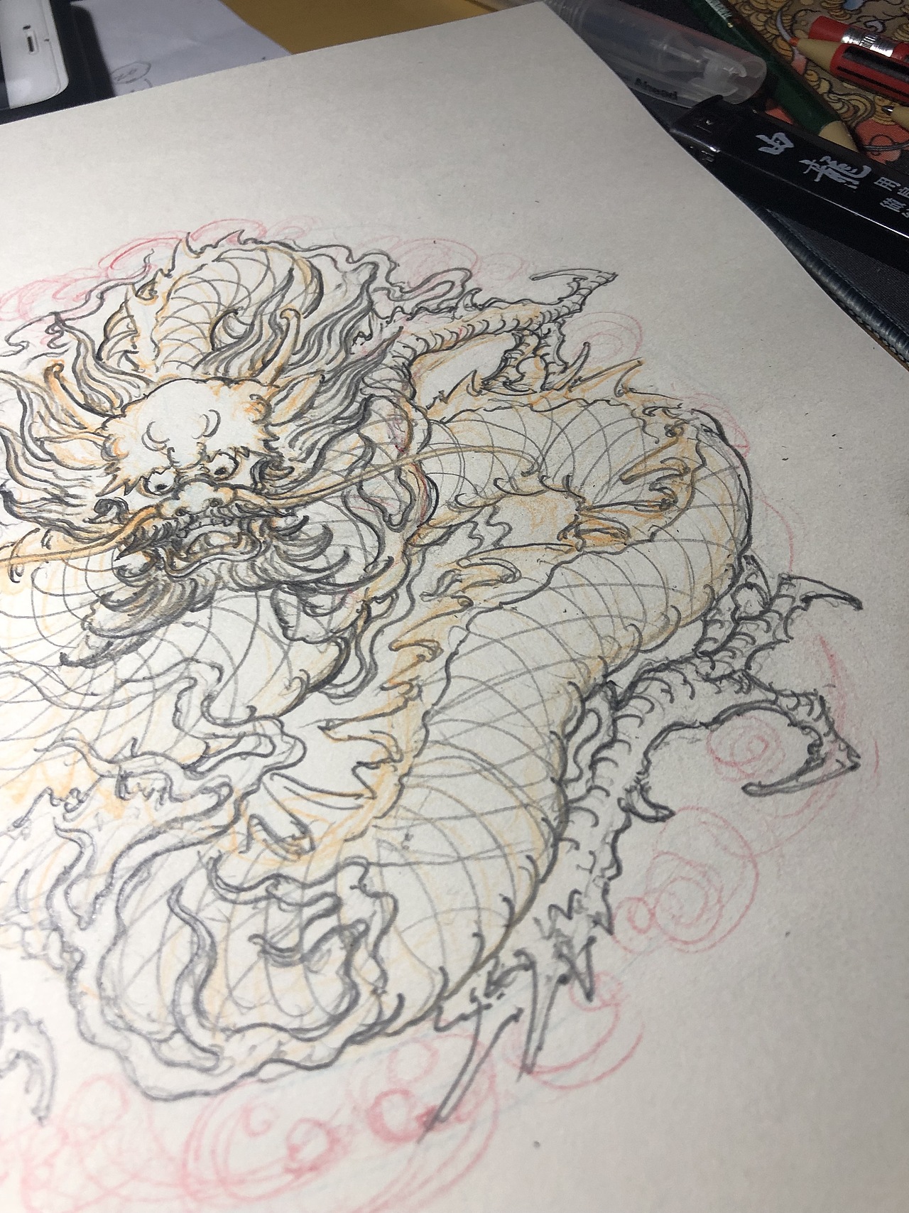 龙纹团花——由龙设计（图ZMTY4MjMwMTg4） - 绘画 - 站酷设计师上海由龍工作室原创素材 - 站酷ZCOOL