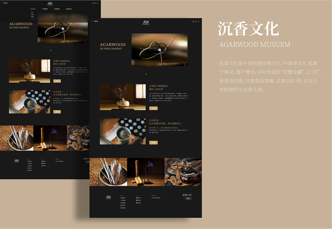 沉香博物馆WEB端视觉设计（图ZMjA2MDUwODQ4） - 运营设计 - 站酷设计师Sume_0613原创素材 - 站酷ZCOOL
