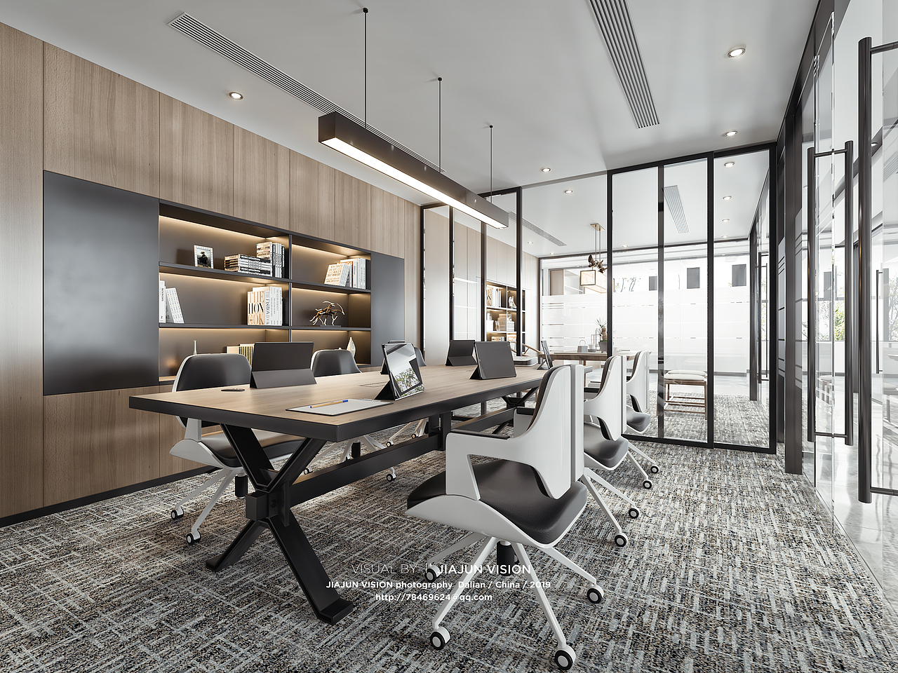 现代办公空间效果图表现