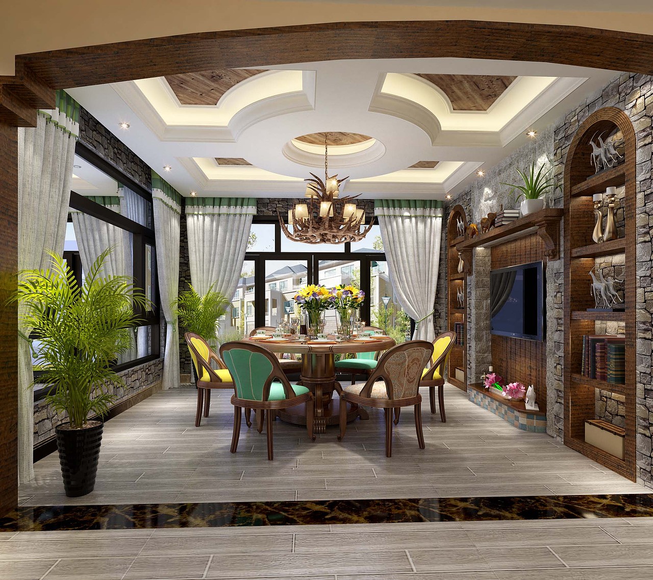 京东家装建邺城地中海装修效果案例