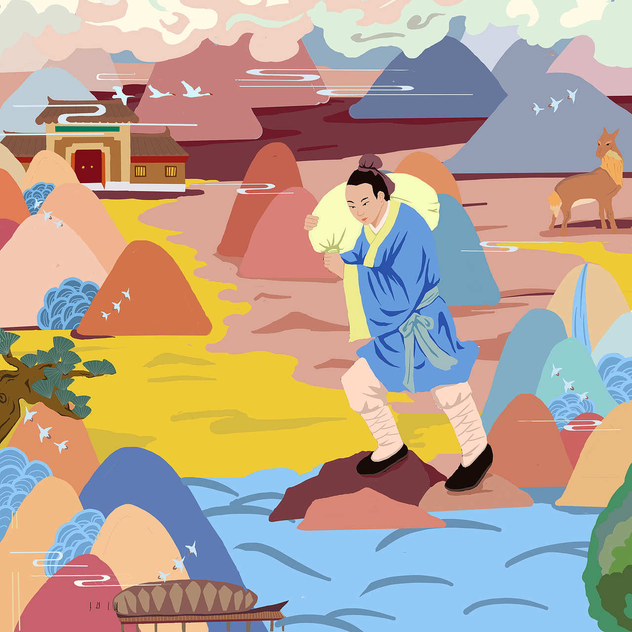 二十四孝插画设计