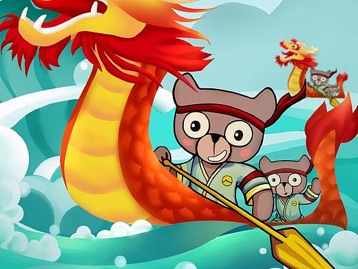 上半年旭辉华北区域海报单页插画工作