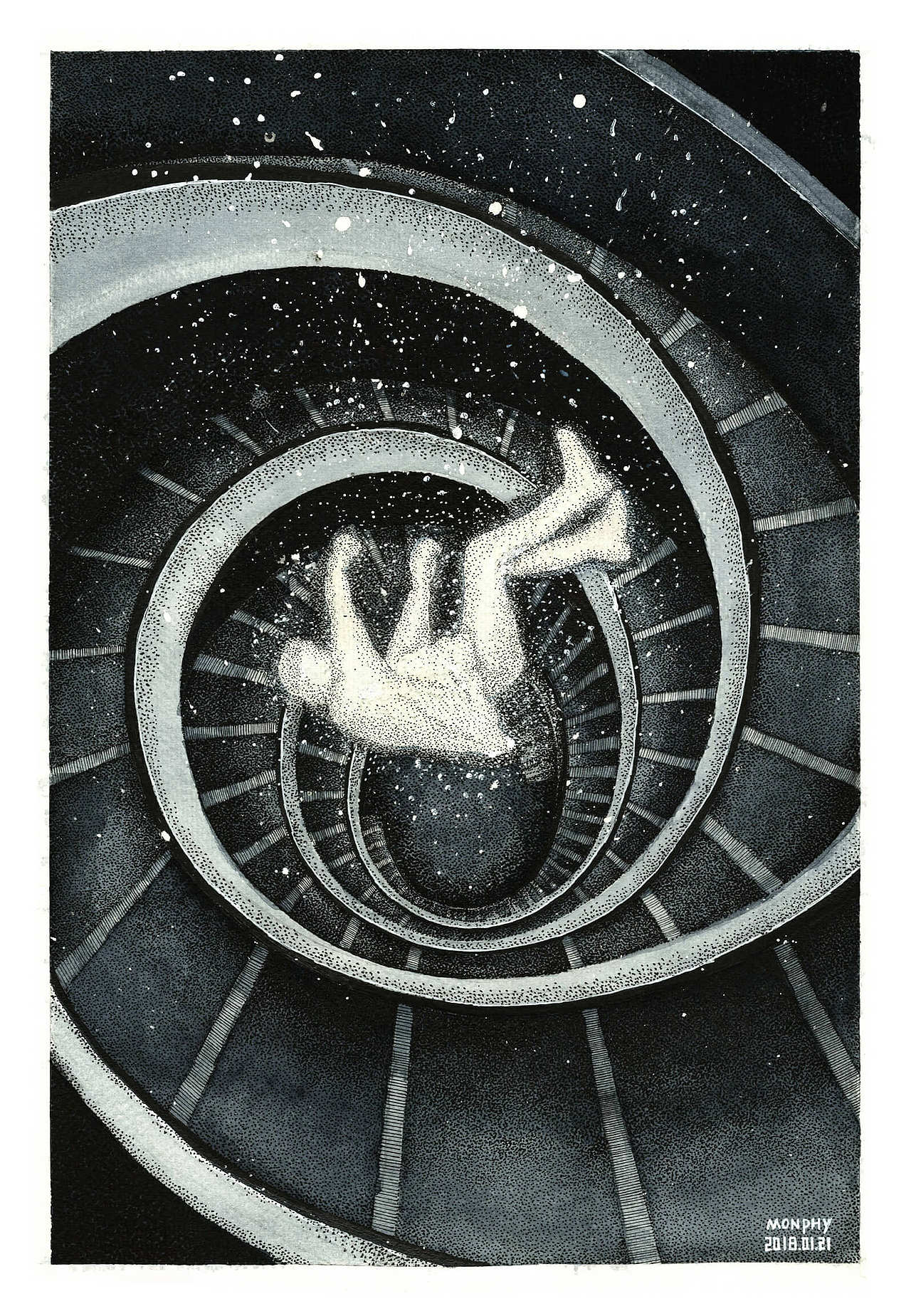 [黑白插画] 造梦系列 Dream Making Series（图ZMTI2MjUxNTQ4） - 艺术插画 - 站酷设计师莫非视界原创素材 - 站酷ZCOOL