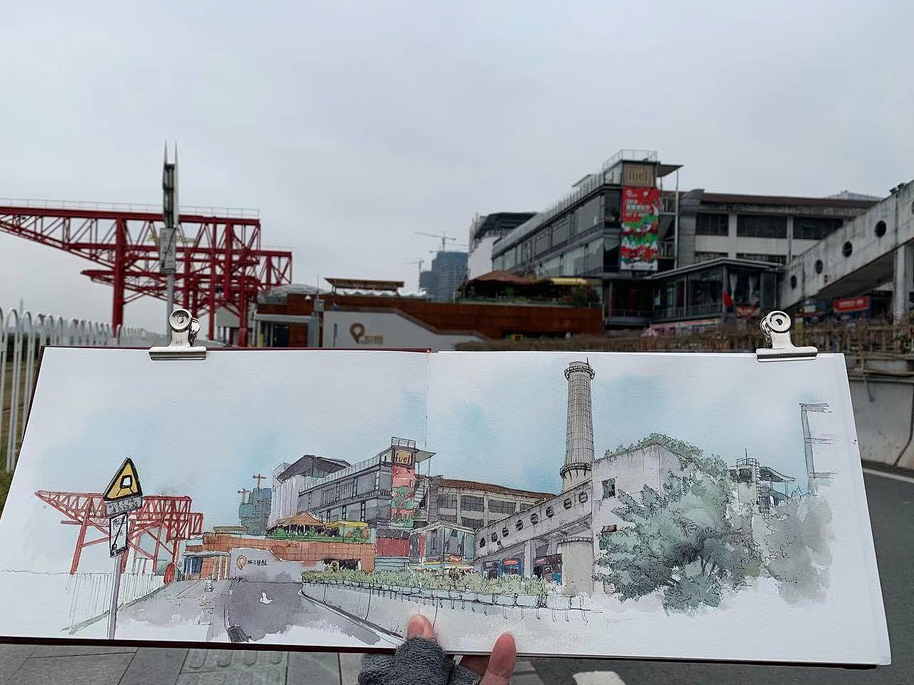 钢笔淡彩写生（图ZMTc3MzMyNDA0） - 绘画 - 站酷设计师喵喵LC原创素材 - 站酷ZCOOL