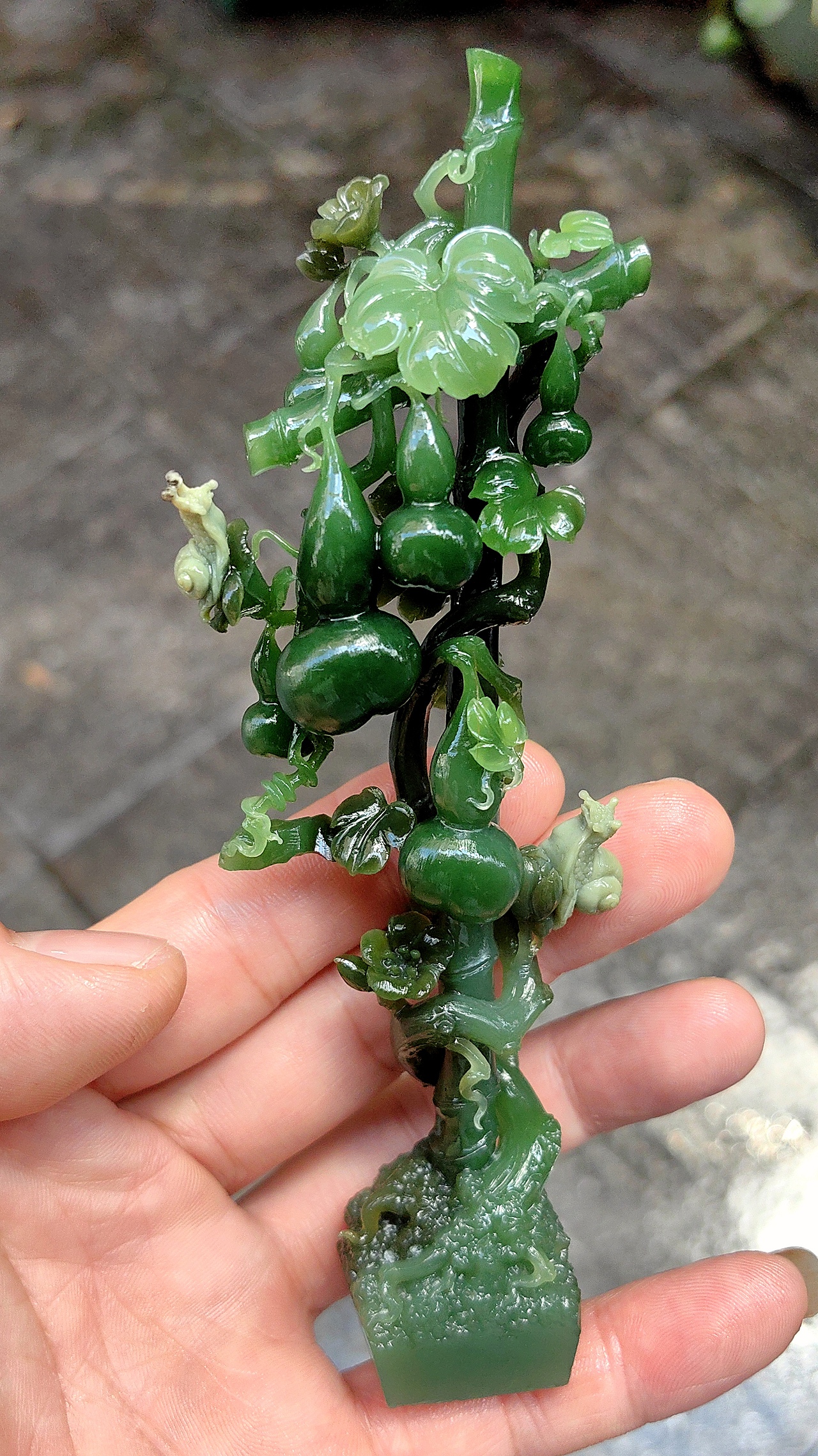 和田碧玉雕刻艺术品葫芦（图ZMzc3MDUzMjIw） - 其他手工艺 - 站酷设计师魏烈锋原创素材 - 站酷ZCOOL