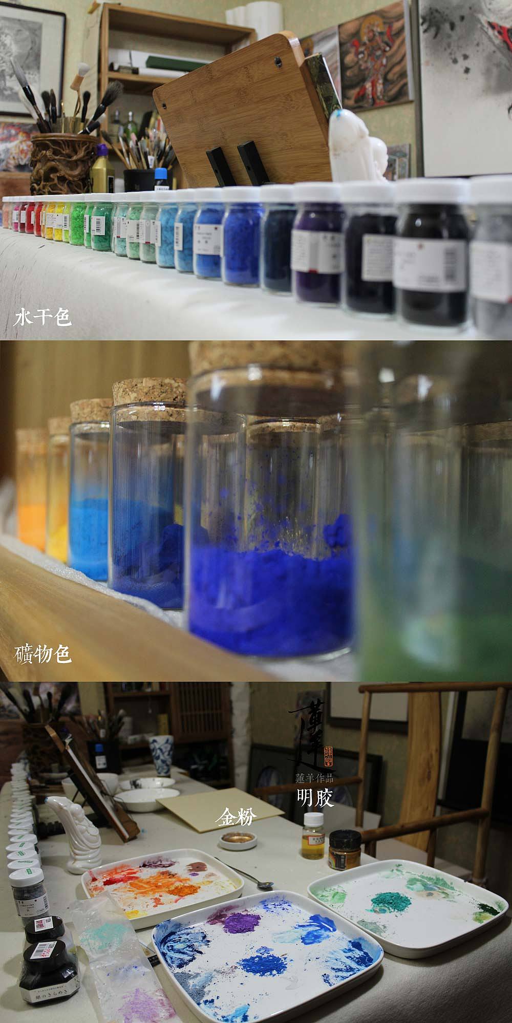 【从CG到手绘】竹笔、岩彩、水墨小实验(图ZMjIwNzcxMDA=) - 绘画 - 站酷设计师莲羊原创素材 - 站酷ZCOOL
