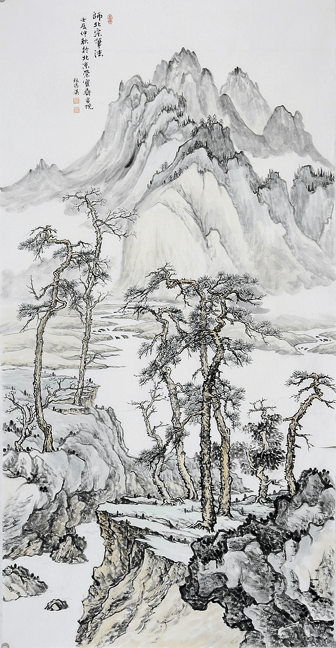 老师张胜英山水画（图ZMTM4MzYxMDky） - 绘画 - 站酷设计师阻尼原创素材 - 站酷ZCOOL