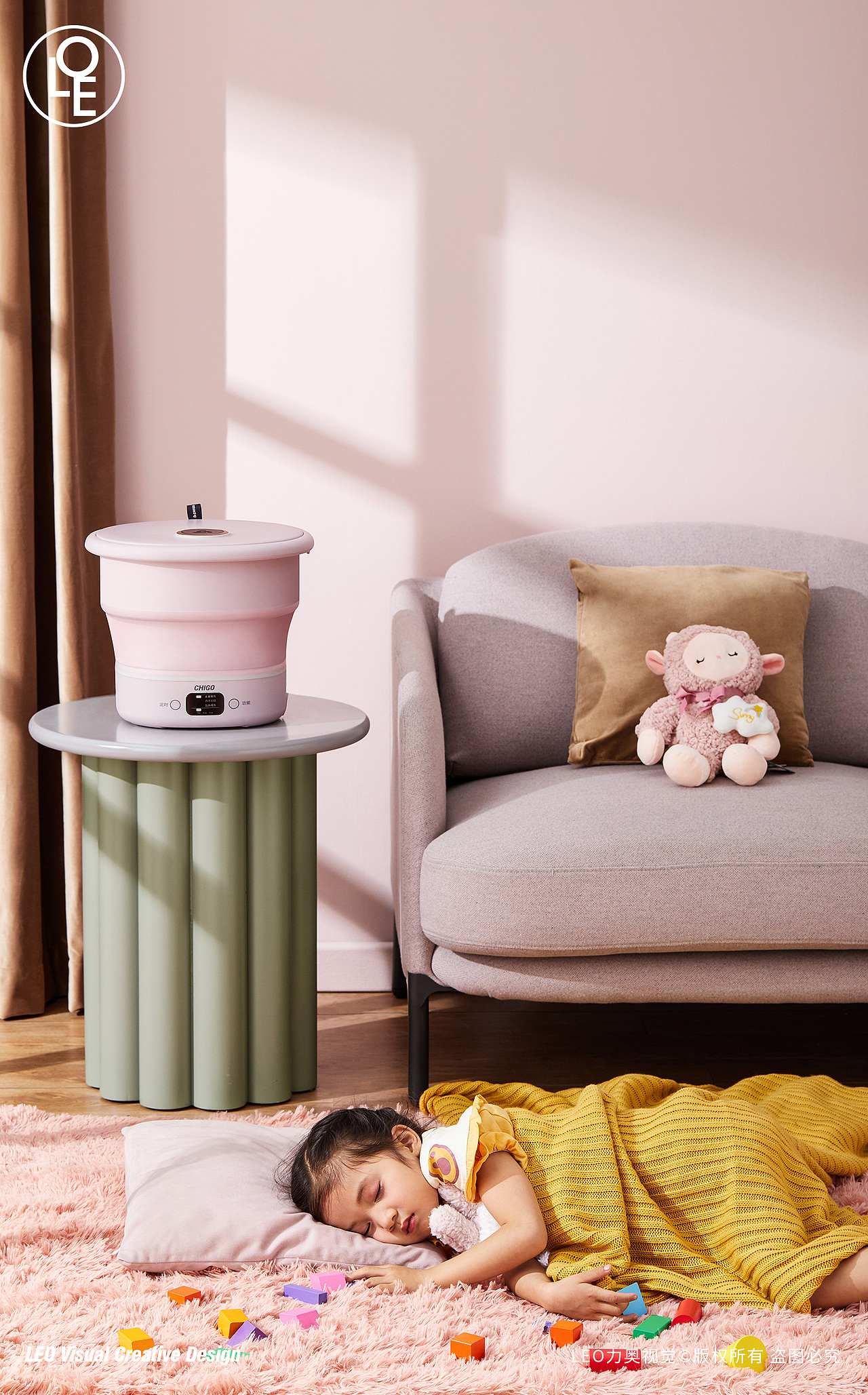 折叠洗衣机详情及拍摄