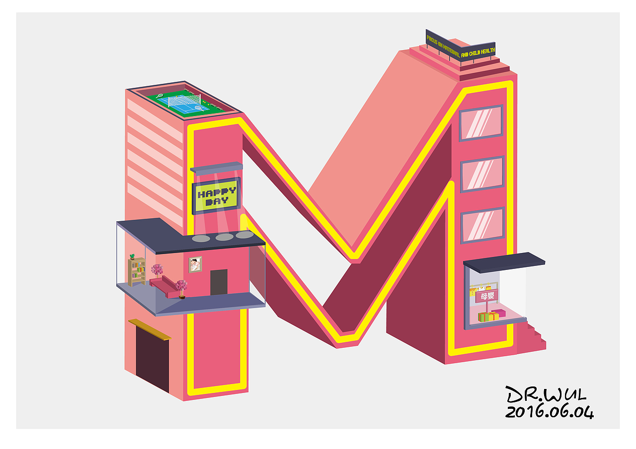 扁平化建筑 （临摹与举一反三）（图ZNTA1MjQ3OTY=） - 图案 - 站酷设计师DrWul原创素材 - 站酷ZCOOL