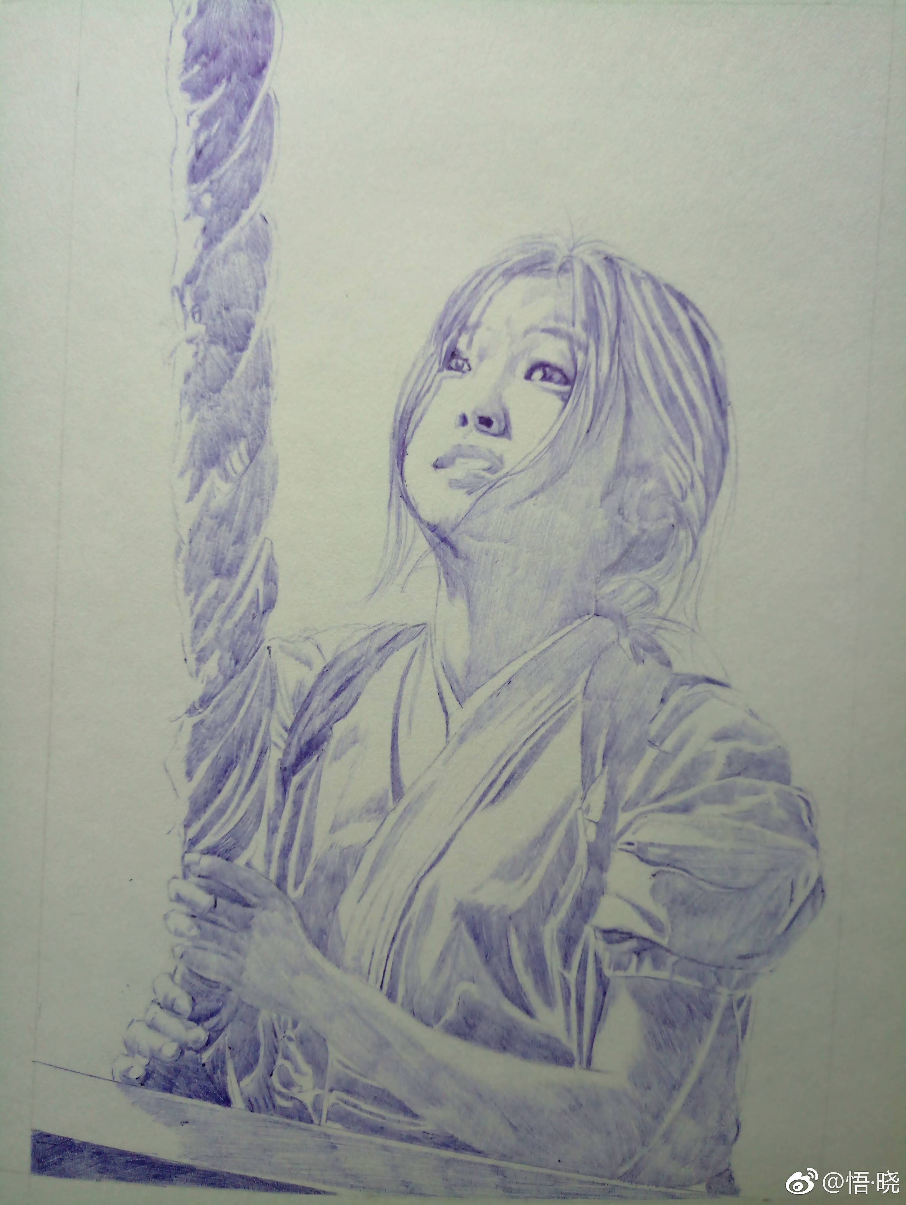 圆珠笔画 小千代