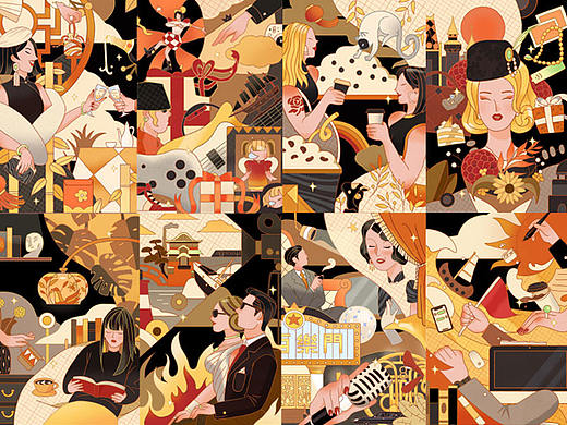 招商蛇口 | 新年插画集合（个人主页-ZNTEyMjk1MTI=） - 商业插画 - 站酷设计师一夫eve原创素材 - 站酷ZCOOL