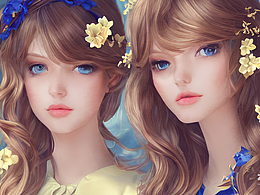 #AI創(chuàng)作實驗室#藍色眼睛、金色波浪發(fā)型、女傭制服、鑲