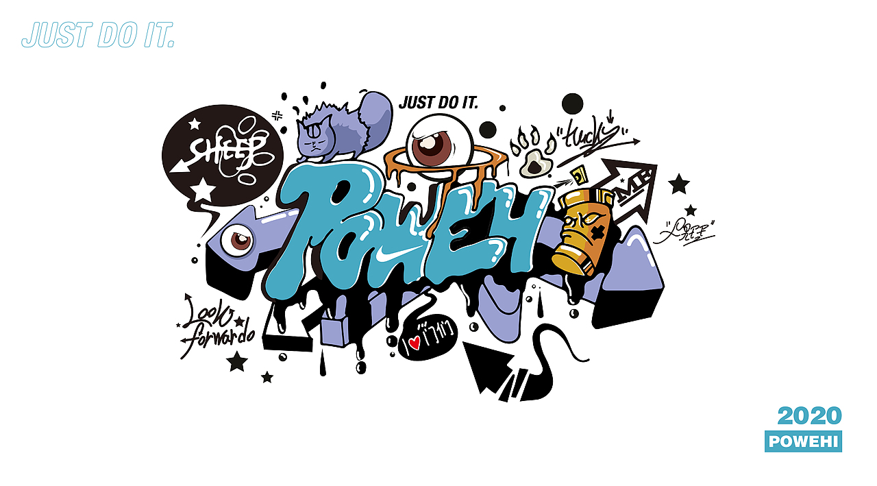 街头潮流涂鸦|插画|新锐潮流插画|白狮_原创作品-站酷zcool