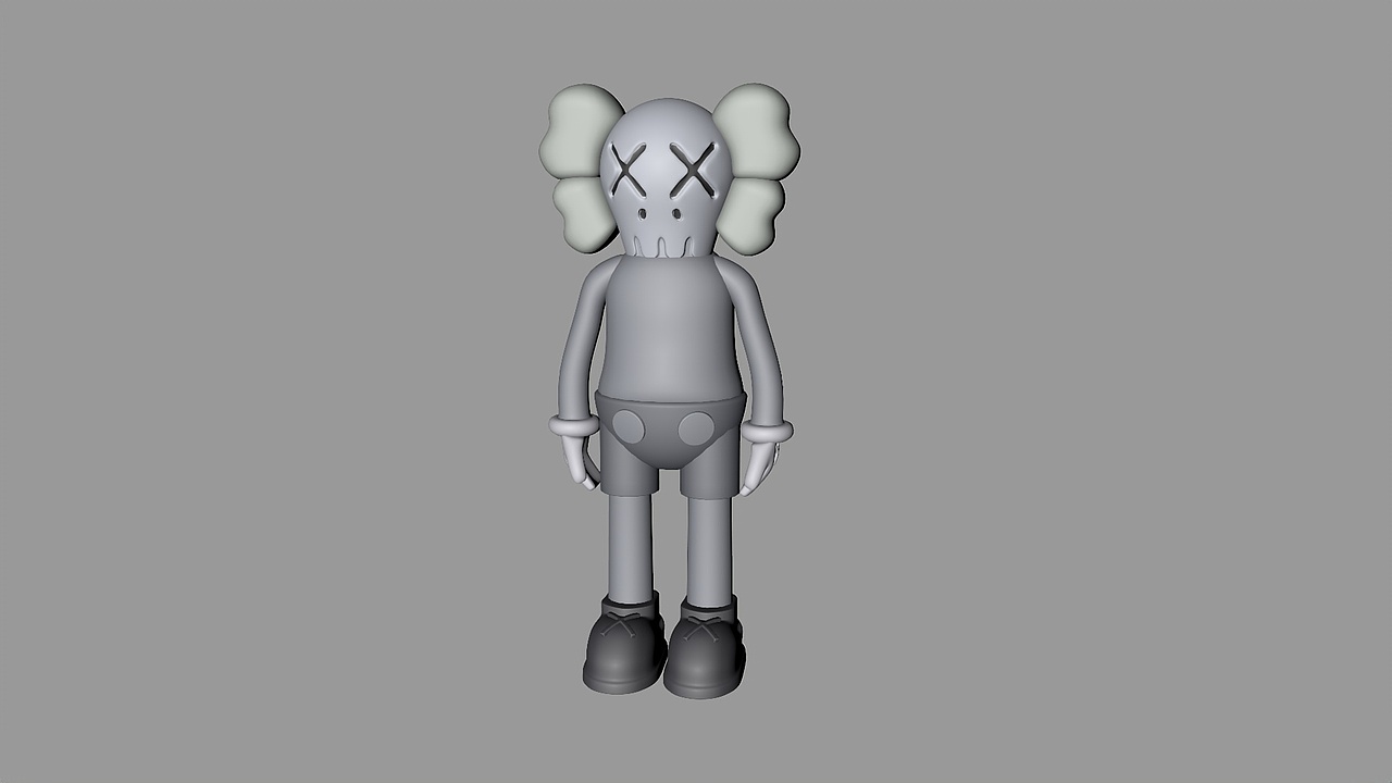 C4D建模 Kaws芝麻街