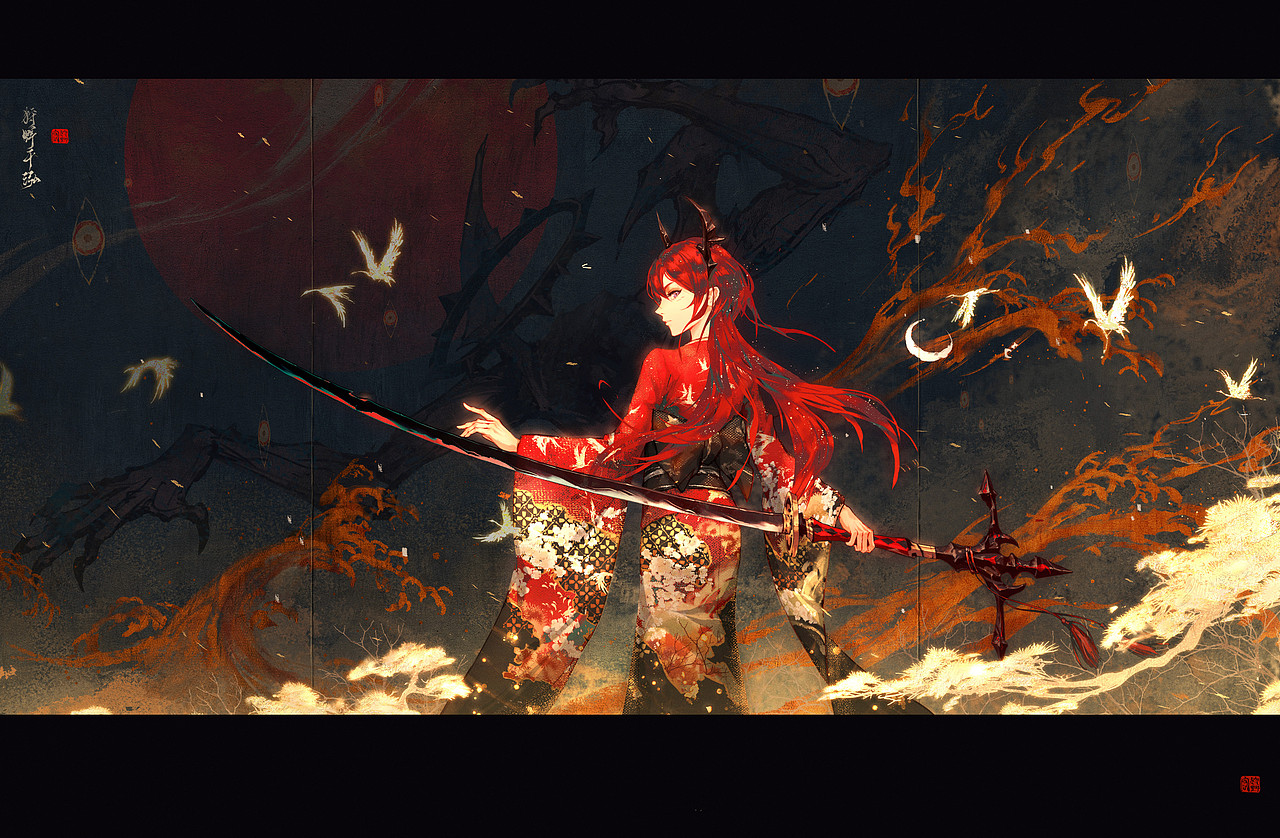 明日方舟史尔特尔同人（图ZMjY2MDczNDQw） - 商业插画 - 站酷设计师狩野浤原创素材 - 站酷ZCOOL