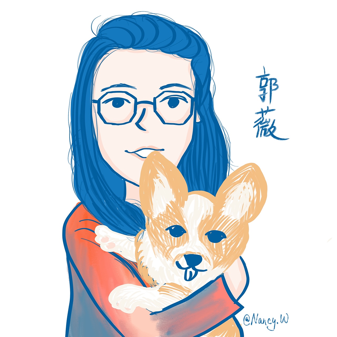 王南希的每日一画：头像（图ZMjEwNjc1NzEy） - 创作习作 - 站酷设计师NancyChina原创素材 - 站酷ZCOOL