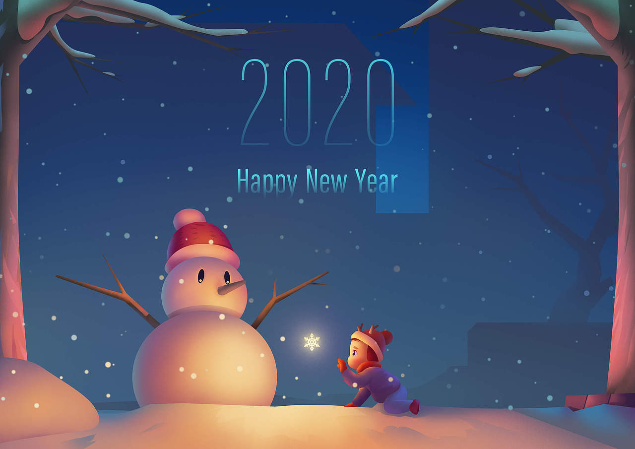 2020新年快乐～（图ZMTkxMTY1MTU2） - 创作习作 - 站酷设计师光明与盒子原创素材 - 站酷ZCOOL