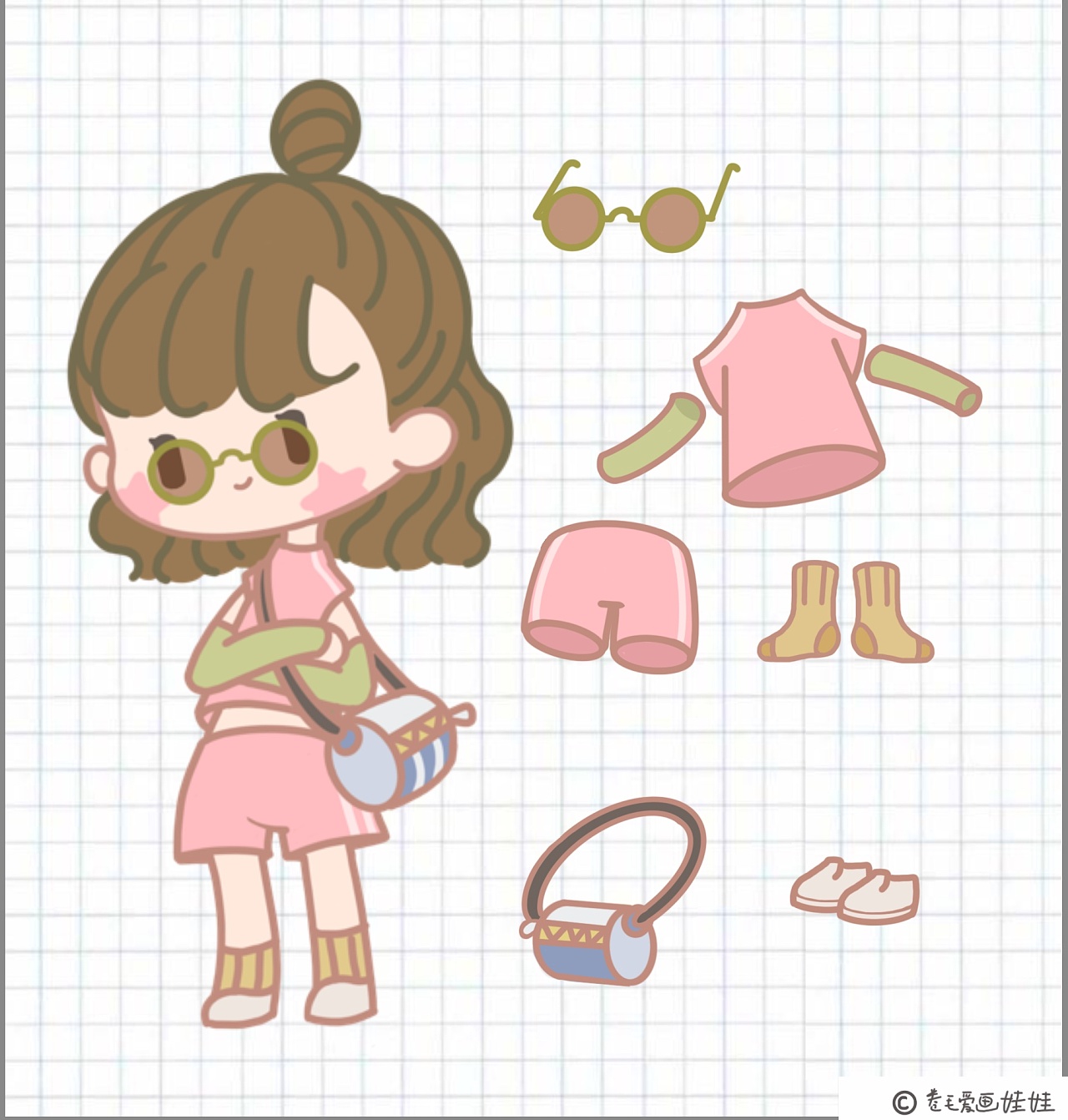 贴纸素材-娃娃系列