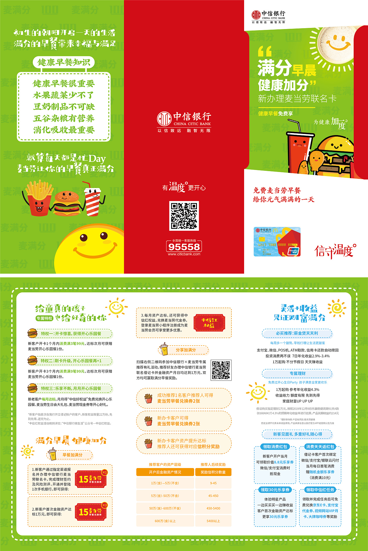 中信银行麦当劳联名卡活动全套宣传物料