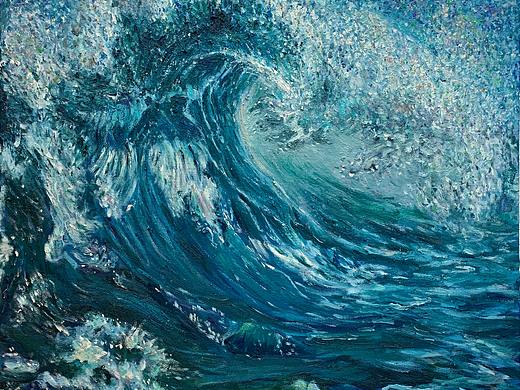 浪潮之巅（60X60CM）