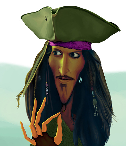 原形是《加勒比海盗》里的主角captain jack,其实电影里的角色已经够